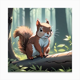 Squirrel In The Forest 154 Canvas Print