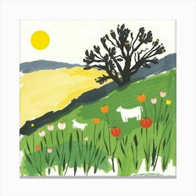 Cows In The Meadow Canvas Print