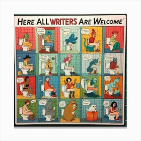 Here All Writers Are Welcome Canvas Print
