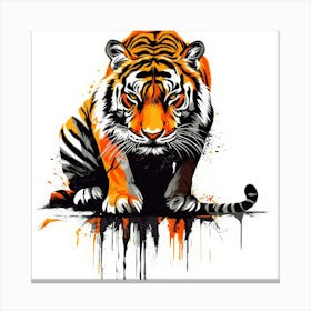 Tiger.Generated AI. Wall Art Print Canvas Print