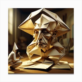 Origami Portrait Canvas Print