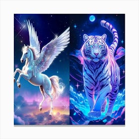 Angel And Tiger 1 Canvas Print