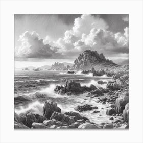 Cliffs And Waves Canvas Print