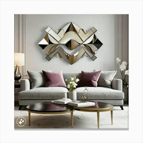 Modern Living Room 2 Canvas Print