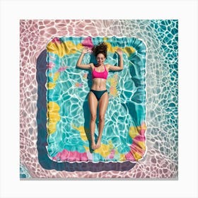 Swimming Art Print (27) Canvas Print