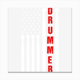 Drummer Us Flag Gsxl2 Canvas Print