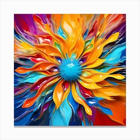 Abstract - Colorful Flower Canvas Print