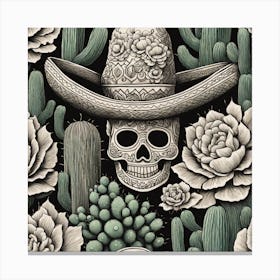 Day Of The Dead Skull 57 Canvas Print