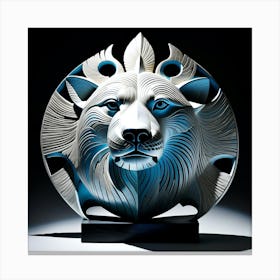 Lion Sculpture Canvas Print