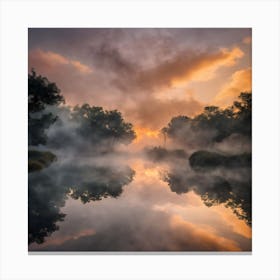 Smoke Over Water Canvas Print