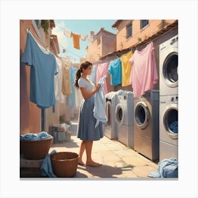 Laundry Day Canvas Print