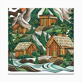 Small mountain village 13 Canvas Print