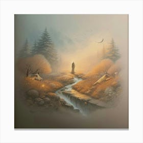 Man On A Path Canvas Print