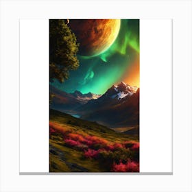 Aurora Planet Canvas Print