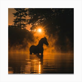 Sunset Horse Canvas Print