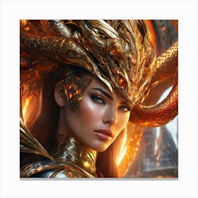 Demon Goddess bnhtyy Canvas Print