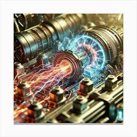 A Close Up Sci Fi Depiction Equinox Strike Craft Capacitor Canvas Print