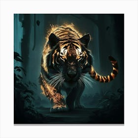 Tiger In The Forest 2 Canvas Print