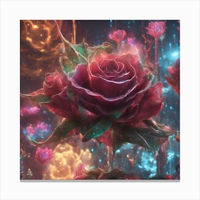 Abstract Roses Rose Flower Petals Canvas Print