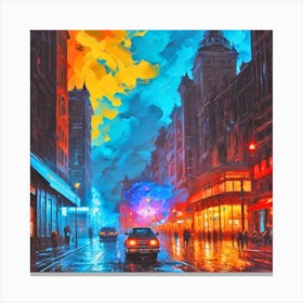 City At Night 4 Canvas Print