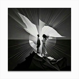 Firefly Super Black, Hyper White, Daylight, Contrast, Monochrome, Minimalistic, Bold, Dramatic, High (3) Canvas Print