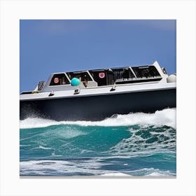 Boat In The Ocean 1 Canvas Print