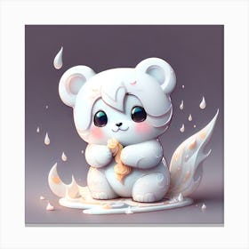 Ice Cream Bear 1 Canvas Print