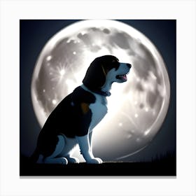Lunar Beagle Canvas Print