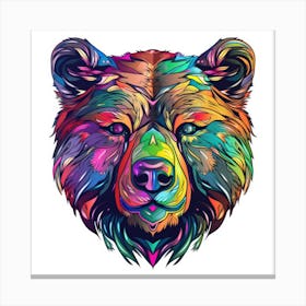 Colorful Bear Head Stampe su tela