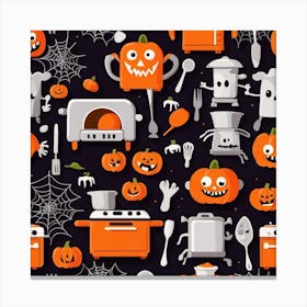 Halloween Pattern Canvas Print