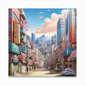 Korean City 3 Canvas Print