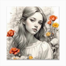 Flower Girl 1 Canvas Print