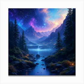 Night In The Mountains Canvas Print