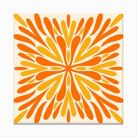 Symmetry Petals - yellow and orange Canvas Print