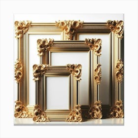 Gold Frame Stock Photos & Royalty-Free Footage Canvas Print