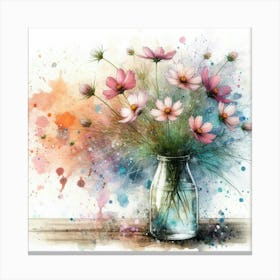 Flowers In A Vase 3 Canvas Print