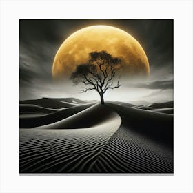 Lone Tree In The Desert 5 Canvas Print