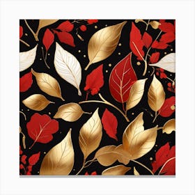 Golden and red leaves 1 Canvas Print