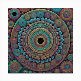 Psychedelic Circles 1 Canvas Print