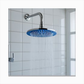 Blue Shower Head Canvas Print