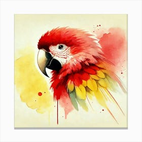 Watercolor Eclectus Parrot 4 Toile