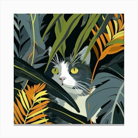 Cat In The Jungle 22 Canvas Print