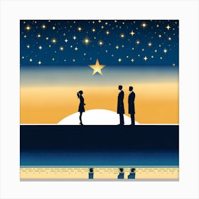 Christmas Night 8 vector art 1 Canvas Print