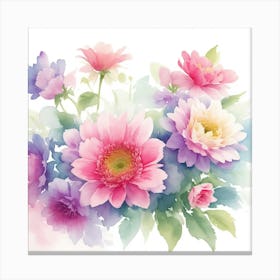 Watercolor Flowers 11 Canvas Print