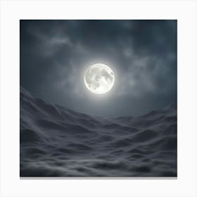 Full glow Moon In The Sky Canvas Print