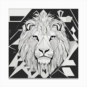 Abstract Lion Canvas Print