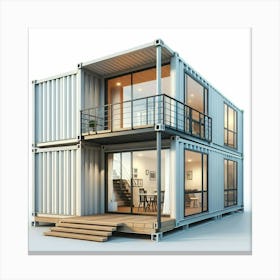 Shipping Container House Canvas Print