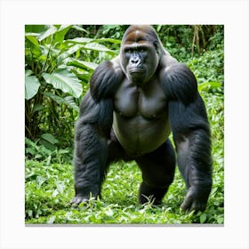 Gorilla In The Jungle 2 Canvas Print