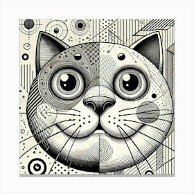 Asphalt Tail City Cat Canvas Print