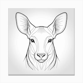 Deer Head Vector Illustration Canvas Print